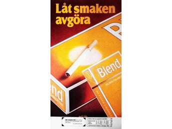 BLEND - TOBAKSREKLAM, ANNONS 1983