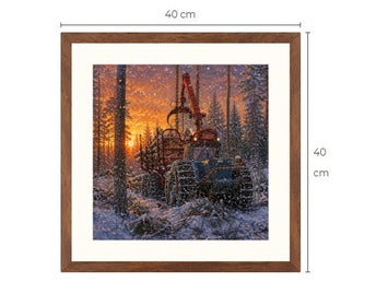 Ford TEG skogsmaskin traktor Art print tavla Limited Edition #reapåtradera