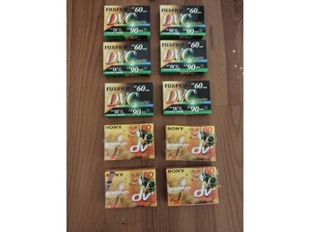 10 stycken MiniDV-kassetter - Fujifilm och Sony