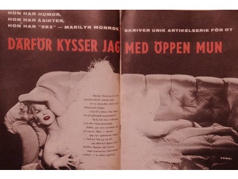 MARILYN MONROE 1959 Louis ARMSTRONG (Framsida) Pat BOONE Poster Tommy SANDS