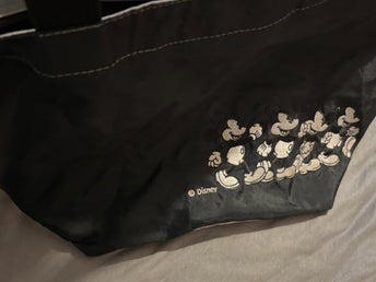 Retro Väska / kasse i svart, vitt, grått med Musse Pigg Disney