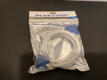 DVI Dual link kabel 1,75 m Vit (D24 + 1 pin, Hane - Hane)