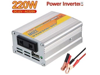 220W Bil Power Inverter DC 12V till AC 220V med USB-port