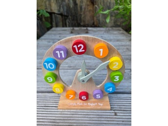 Bigjigs Toys träklocka för barn