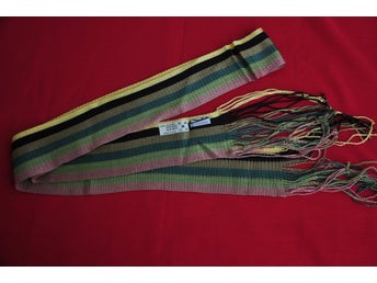 Vintage Nordiska Kompaniet multifärgat skärp,8x180 cm.,aldrig använd,ITALY.