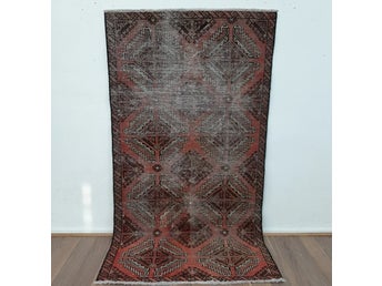 Vintage äkta handgjord matta ca: 171x92 cm