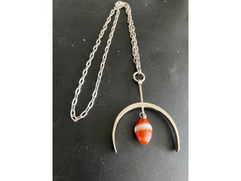 Anna Greta Eker, AGE, Silver 925S, Modernist, Vintage, Karneol/Agat.