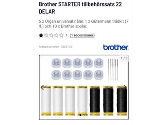 * Brother STARTER Tillbehörskit - Oöppnad - Ord pris 419 :