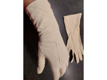 handskar VIT nylon 60-tal stl.M !