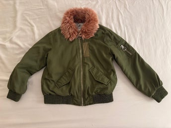 Zara Girl grön, rosa jacka, storlek 116 CM