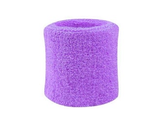 Svettband - Ljuslila - Vristband - Korta [8cm] - Singelpack