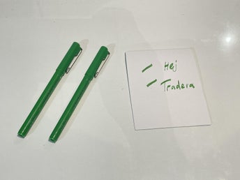 2 st gröna Tuschpennor Kalligrafi 3,5 Japan - Marvy penna