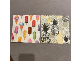 Servett glass och ananas till decoupage