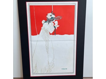 Vintage Isolde Art Nouveau-tryck