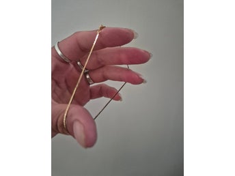 Vintage fotlänk, 1960-tal Ny/oanvänd, guldpläterad, Venezia länk Ca: 23cm