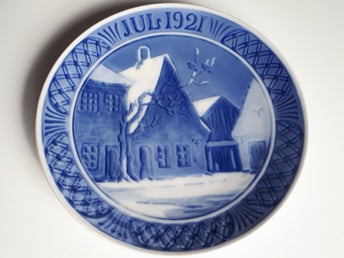 1921 Perfect ROYAL COPENHAGEN Juleplatte Jul Platte. Väggtallrikar Kunglig Dansk