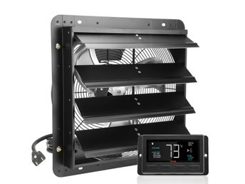 Väggmonterad ventilationsfläkt 406 mm med fjärrkontroll