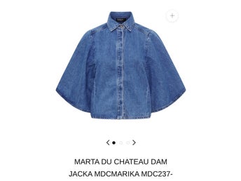 Ny MARTA DU CHATEAU blå jacka st XL liten i stolek se mått