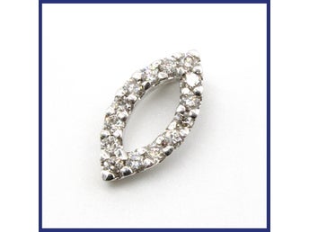 Hänge, 18K vitguld, naturliga briljantslipade diamanter (0,28ctv)