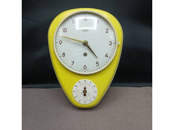 Väggklocka med kökstimer, Wehrle, Made in Germany