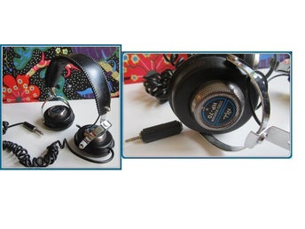 VINTAGE ALPHA HP-70R ADJUSTABLE STEREO HEADPHONES MADE IN JAPAN TESTED/WORKING