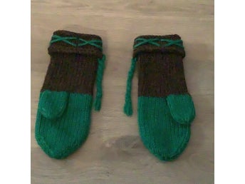 Grön, brun vantar