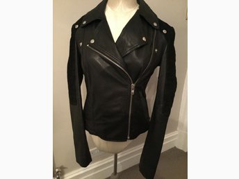 Topshop premium äkta skinnjacka med mocka på ax.. (410836512 Topshop premium äkta skinnjacka med mocka på ax.. (410836512