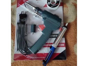 Grön typ, 60W 430°C 0,8-1,2 mm lödpistol, automatisk tennmatning, utbytbar spets