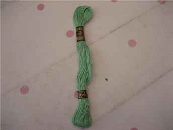 Broderigarn 1 docka Moulinégarn Grön DMC 954 **Nytt**