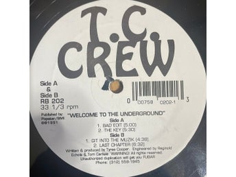 T.C. Crew - Welcome To The Underground - Vinyl 12