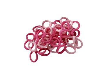 Elastiska hårsnoddar - Hårband - 100st - 20mm - Rosa mix