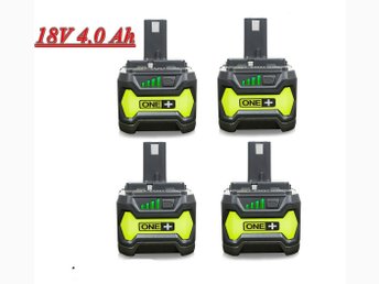 Plus 18V 4.0AH P104 RB18L50 RB18L40 P108 Lithium Battery 2X For Ryobi P108 ONE