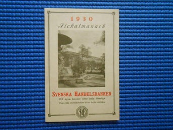Fickalmanack 1930 Svenska Handelsbanken