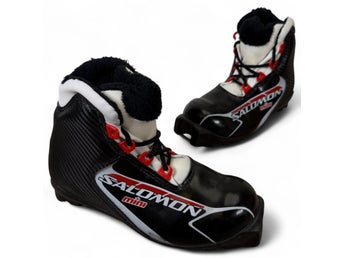 Salomon Mini Längdpjäxor Barn Storlek 34 Svart Vit Made In Morocco SNS Profil