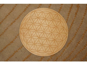 NY kristallnät STOR i trä mycket fin oanvänd 30 cm i diam Flower Of Life