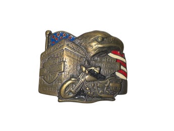 1990s | Harley Davidson | cast metal belt buckle | 123g
