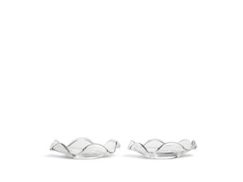 Viva vågig ljusmanschett i klart glas, 2-pack