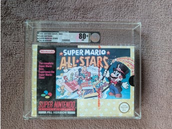 SUPER MARIO ALLSTARS SNES NYTT OCH INPLASTAT GRADERAD VGA80+
