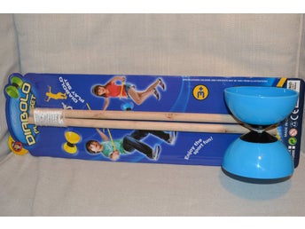 Blå Diabolo m. Träpinnar (Basic) Ny