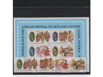 Ghana 1977 Konst- och kulturfestival 4v + 4v i block