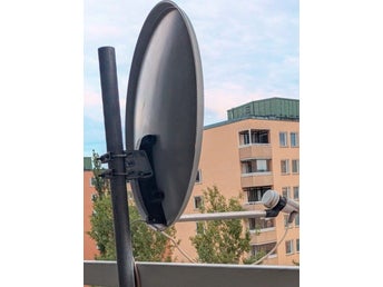 Parabolantenn med Hyro 3025FTA Digital satellitmottagare