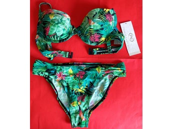 Panos Emporio Bikini Skiathos, Strl 38, Tropiskt Mönster