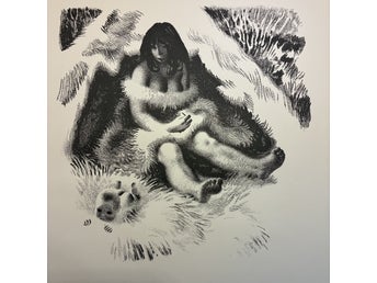 Aage Sikker Hansen, teckning ”Jägarbruden” från samlingen ”Tegninger” (1949)!