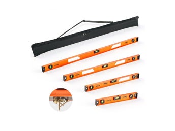 VEVOR Magnetiska vattenpass 4-pack – 400/600/900/1200 mm + väska