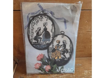 Komplett broderi Barockpar inkl. ramar