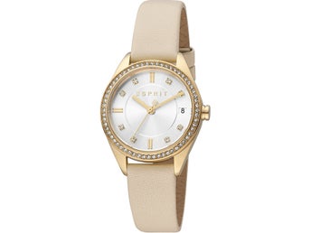 Esprit Alia Ljusrosa m. Kristaller Armbandsur Klocka 30mm ES1L341L0035 Ny