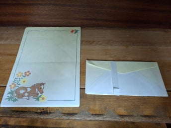 Vintage Retro Penny Klubben brevpapper & kuvert