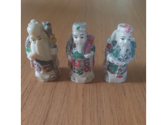 Tre kinesiska figurer, kinesiska Lyckogudar , Fu Lu Shou