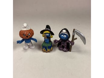 Halloween smurfar 2005 häxa pumpa och lie
