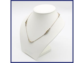 Halsband, 925 silver, kulor, venezialänk (vikt 9,55g, längd 44cm)